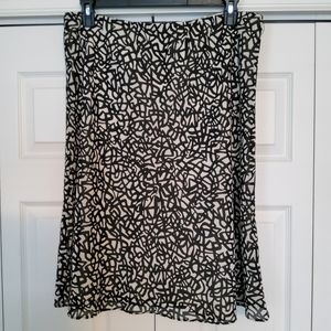 A Line Lined Skirt Geometric Print New York & Company